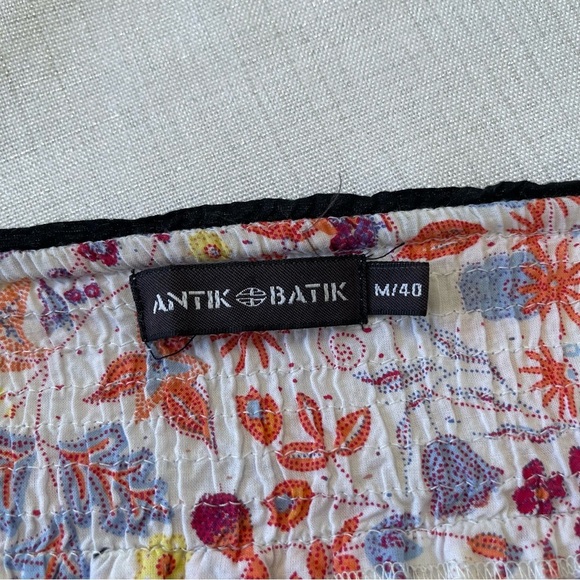 Anthropologie Samsa Embroidered Floral SunDress Beachy Boho Antik Batik Size M - Picture 8 of 10
